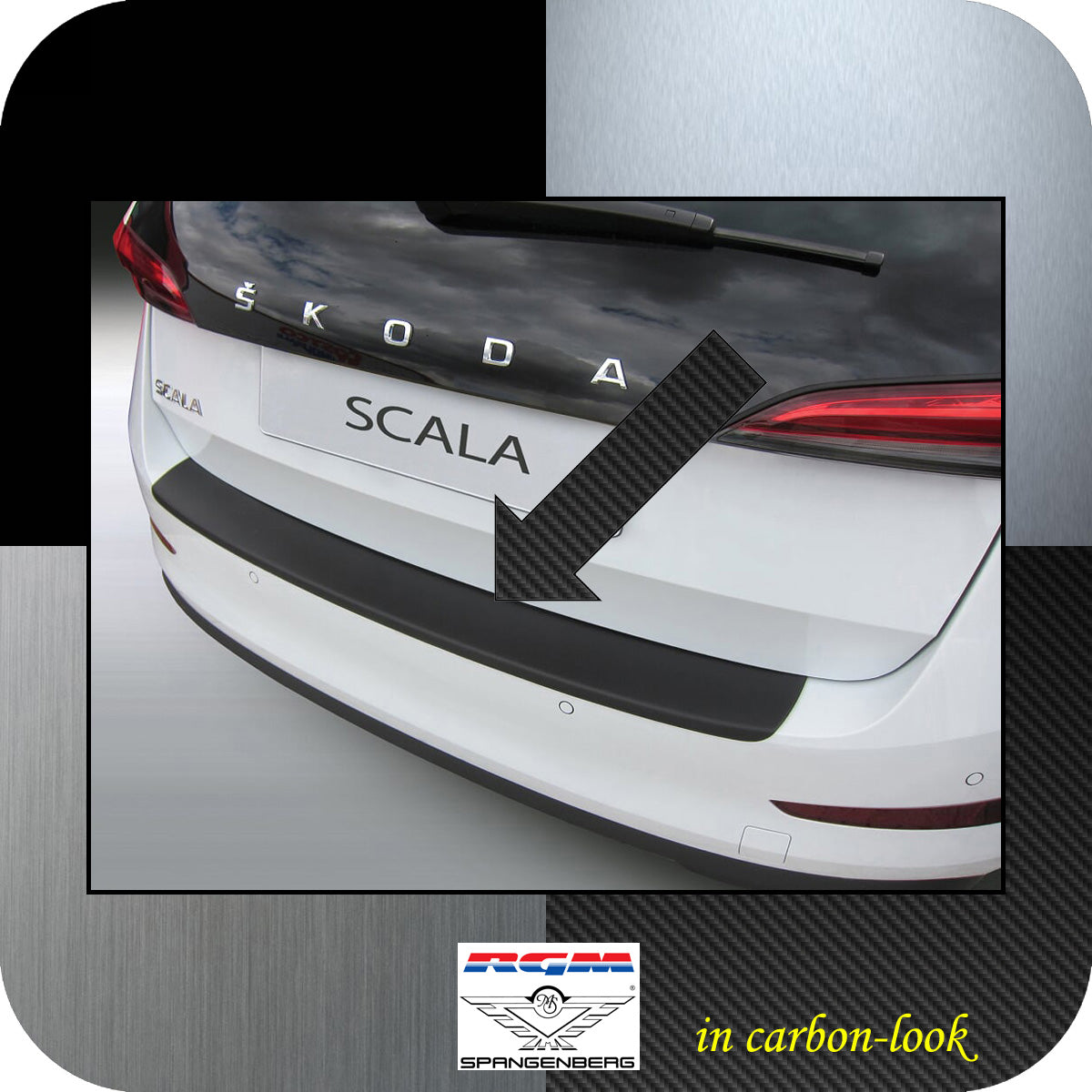 Ladekantenschutz Carbon-Look für Skoda Scala Schrägheck ab Bj. 02.2019- 3509183