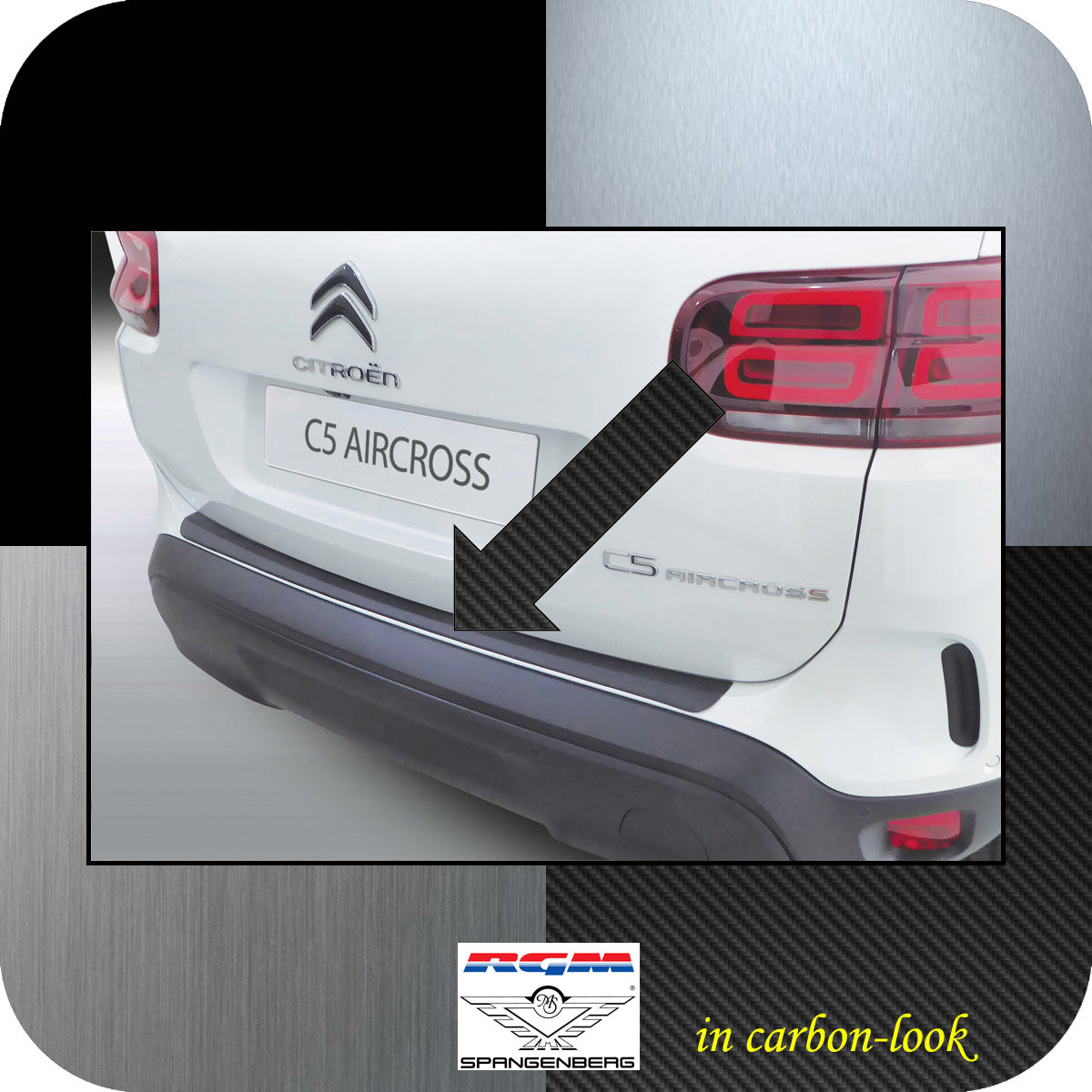 Ladekantenschutz Carbon-Look Citreon C5 Aircross SUV ab Bj. 05.2018- 3509186