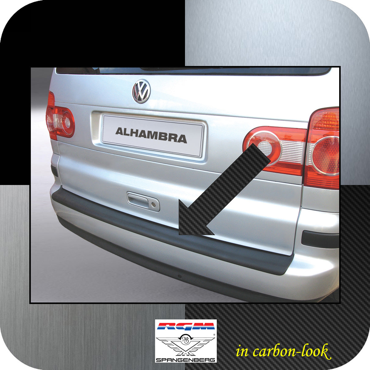 Ladekantenschutz Carbon-Look Seat Alhambra I Van Kombi ab Mopf 2000-10 3509232