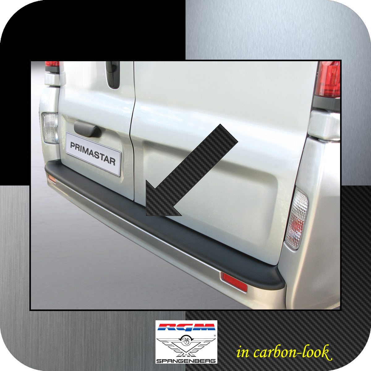 Ladekantenschutz Carbon-Look Nissan Primastar X83 Baujahre 2006-2014 3509236