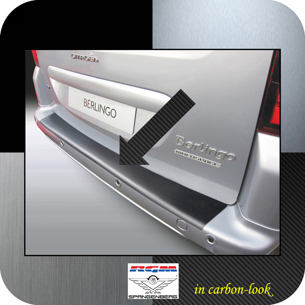Ladekantenschutz Carbon-Look Citroen Berlingo II III Multispace VTR ´08- 3509276
