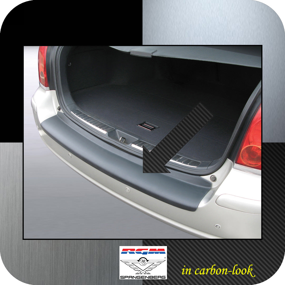 Ladekantenschutz Carbon-Look Toyota Avensis II Kombi 5-Türer 2003-2008 3509277