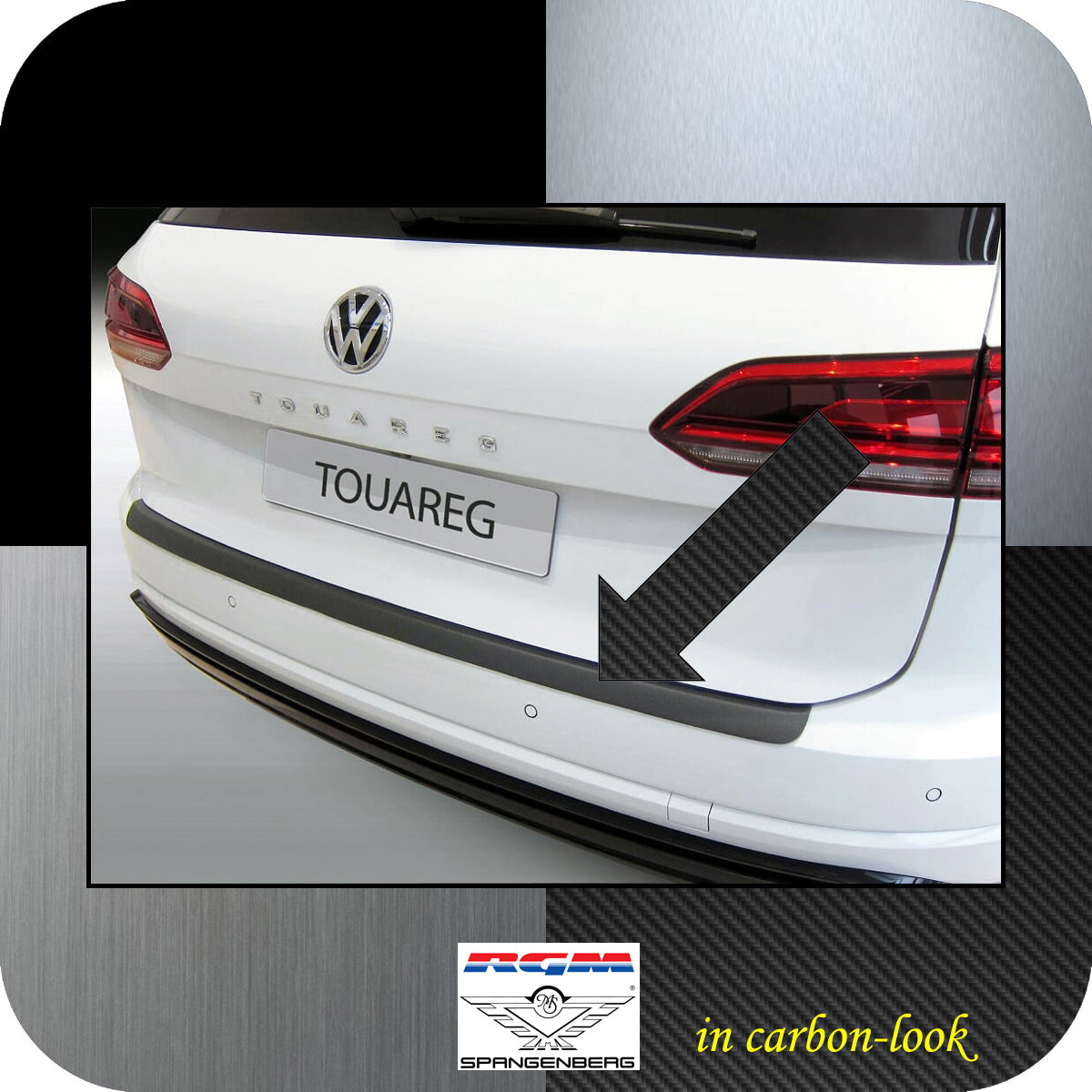 Ladekantenschutz Carbon-Look VW Touareg III SUV Typ CR ab Bj. 03.2018- 3509310