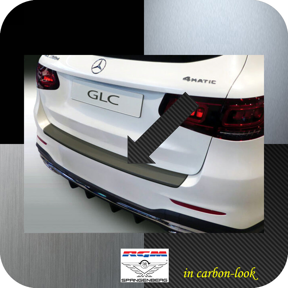 Ladekantenschutz Carbon-Look Mercedes GLC Typ X253 facelift ab 03.2019- 3509369 a
