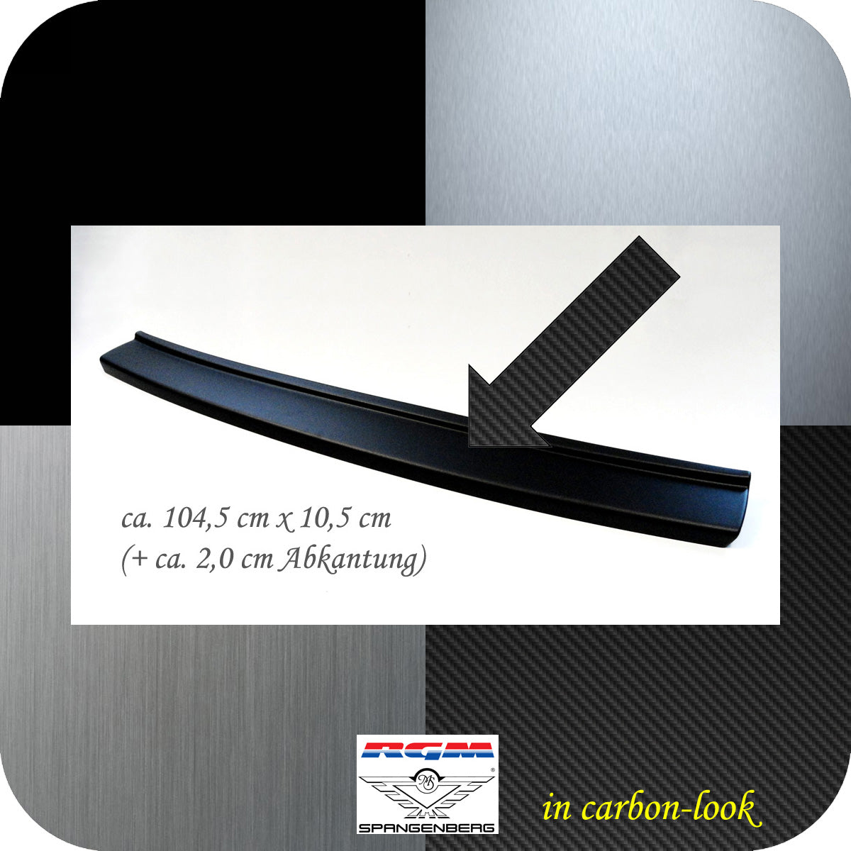 Ladekantenschutz Carbon-Look Mercedes GLC Typ X253 facelift ab 03.2019- 3509369 b