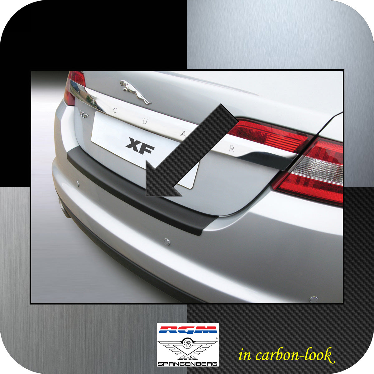 Ladekantenschutz Carbon-Look Jaguar XF I X250 Limousine Baujahre 2008-15 3509392