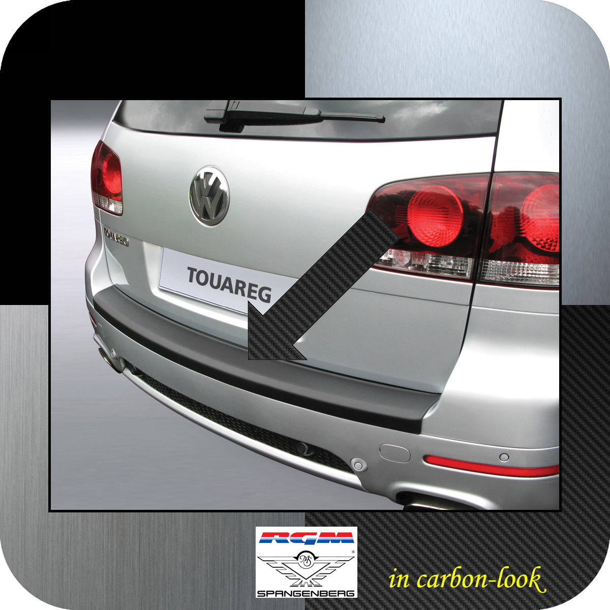 Ladekantenschutz Carbon-Look VW Touareg I 5-Türer Baujahre 2002-2010 3509395