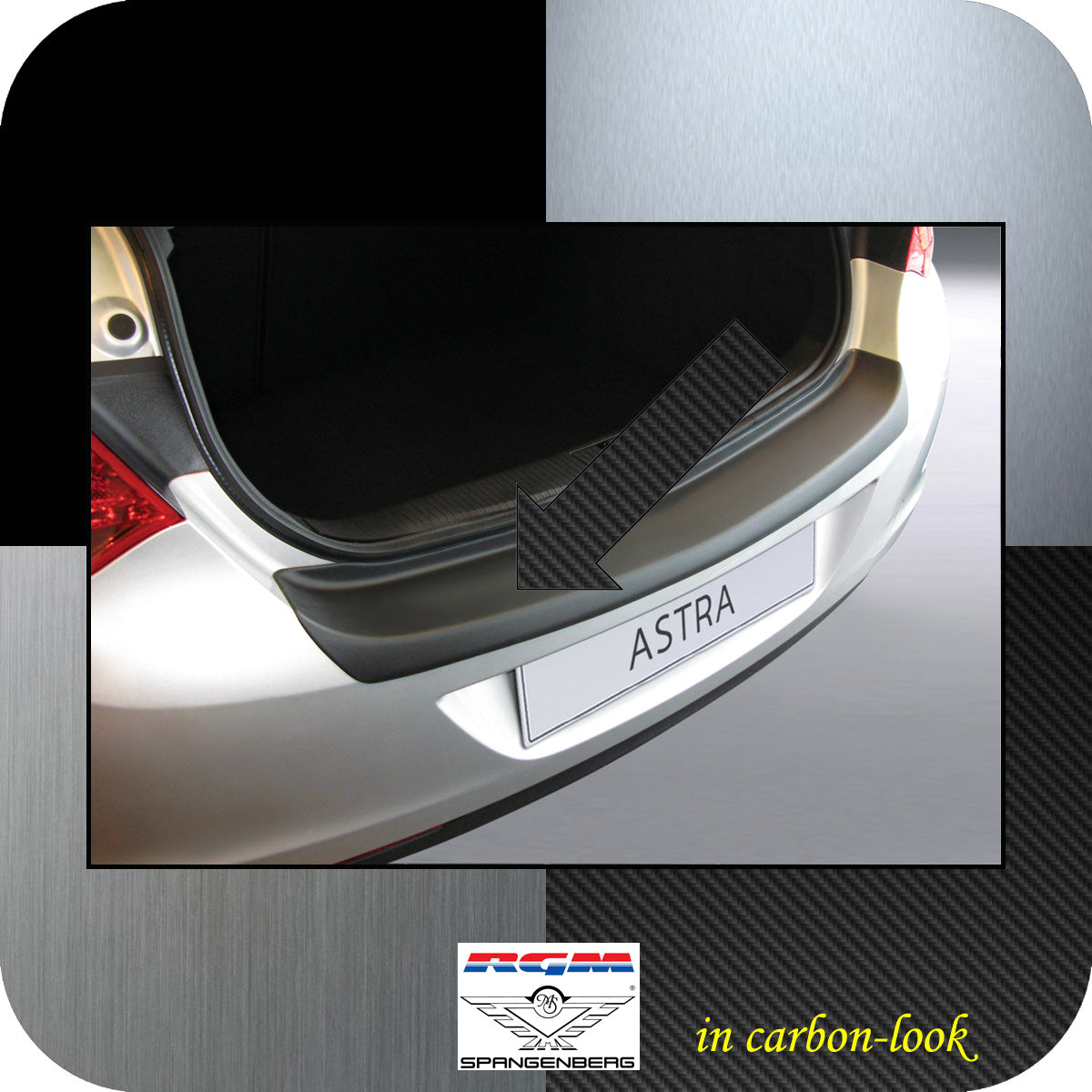 Ladekantenschutz Carbon-Look Opel Astra J Schrägheck vor Mopf 2009-2012 3509431