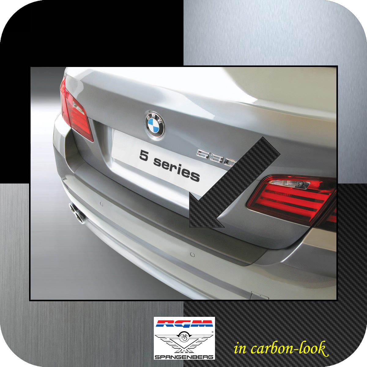 Ladekantenschutz Carbon-Look BMW 5er F10 Limo 2010- SE, SPORT und Luxury 3509492