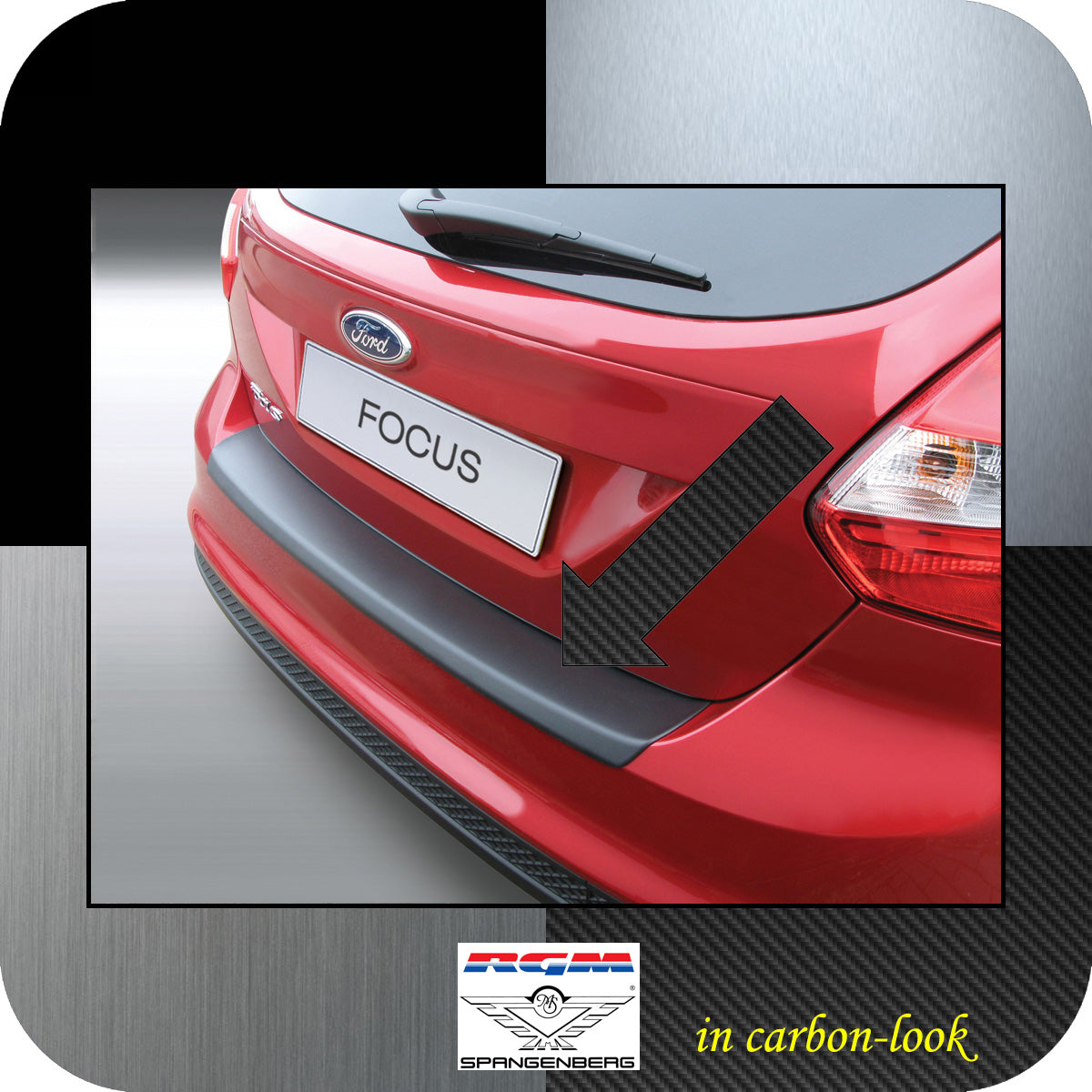 Ladekantenschutz Carbon-Look Ford Focus III Schrägheck vor Mopf 2011-14 3509509