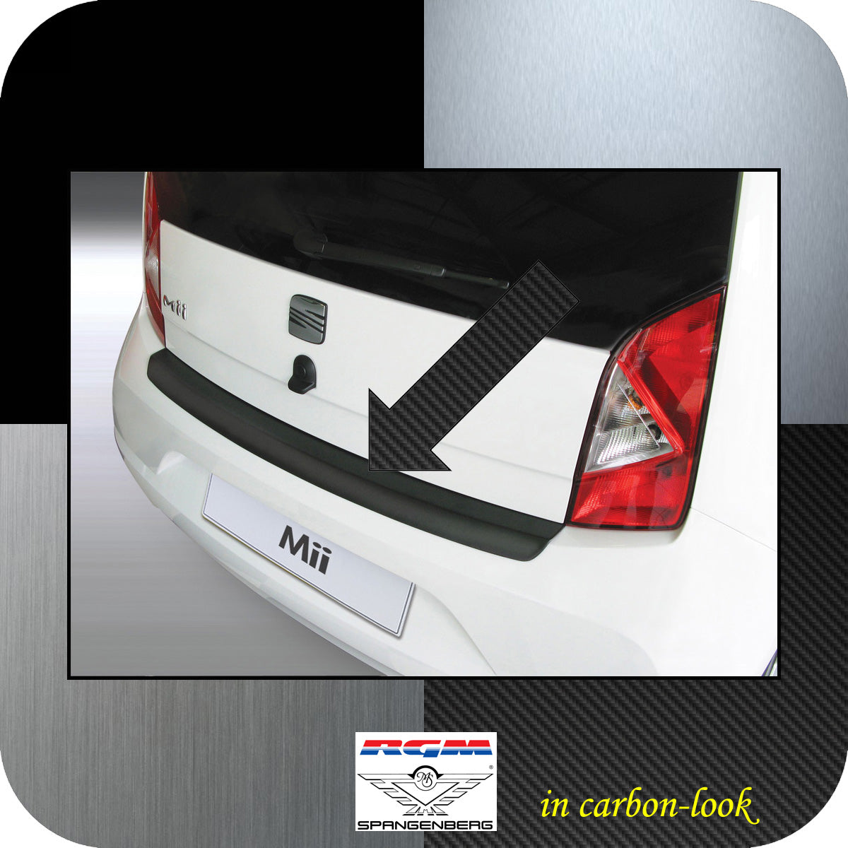Ladekantenschutz Carbon-Look Seat MII Schrägheck auch electric ab 2011- 3509580