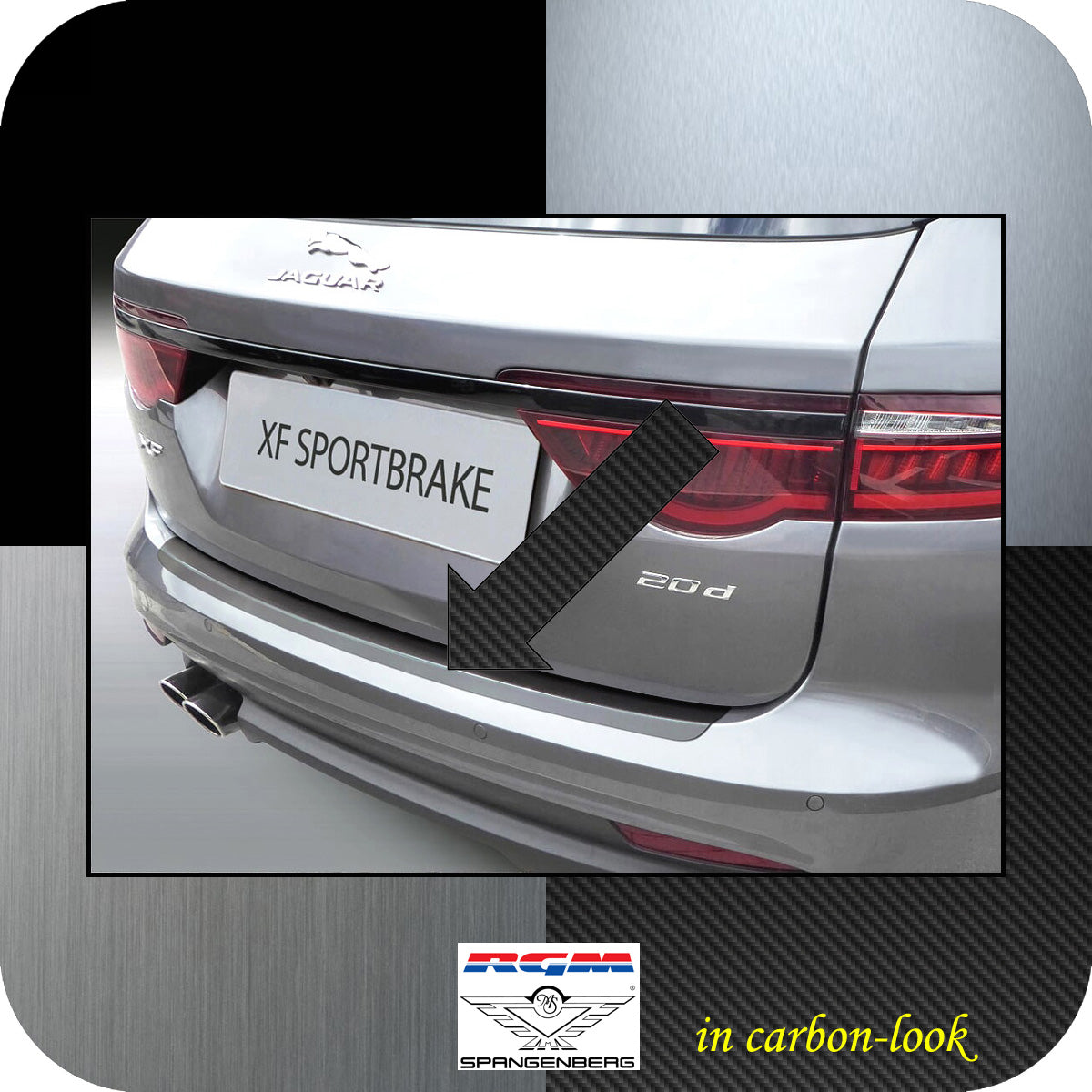 Ladekantenschutz Carbon-look Jaguar XF Sportbrake Kombi MK2 ab 07.2017- 3509635