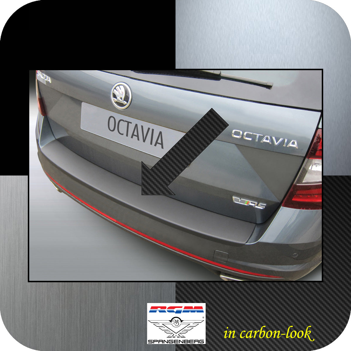 Ladekantenschutz Carbon-Look Skoda Octavia III Kombi nur RS 03.17-10.19 3509680