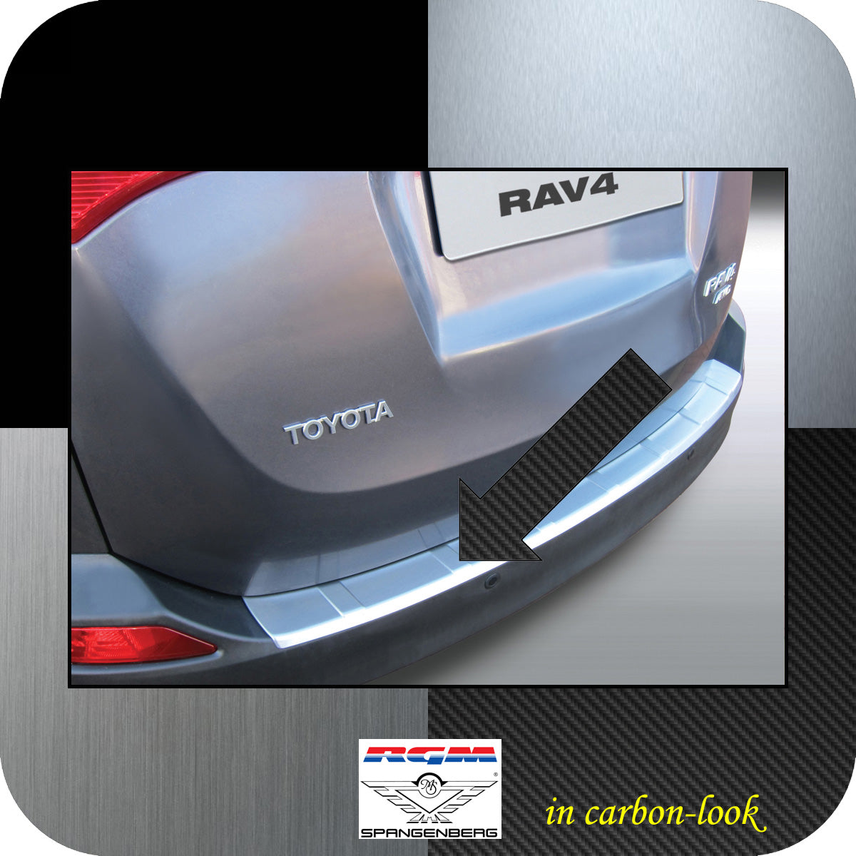 Ladekantenschutz Carbon-Look Toyota RAV4 IV SUV vor facelift 2012-15 3509707