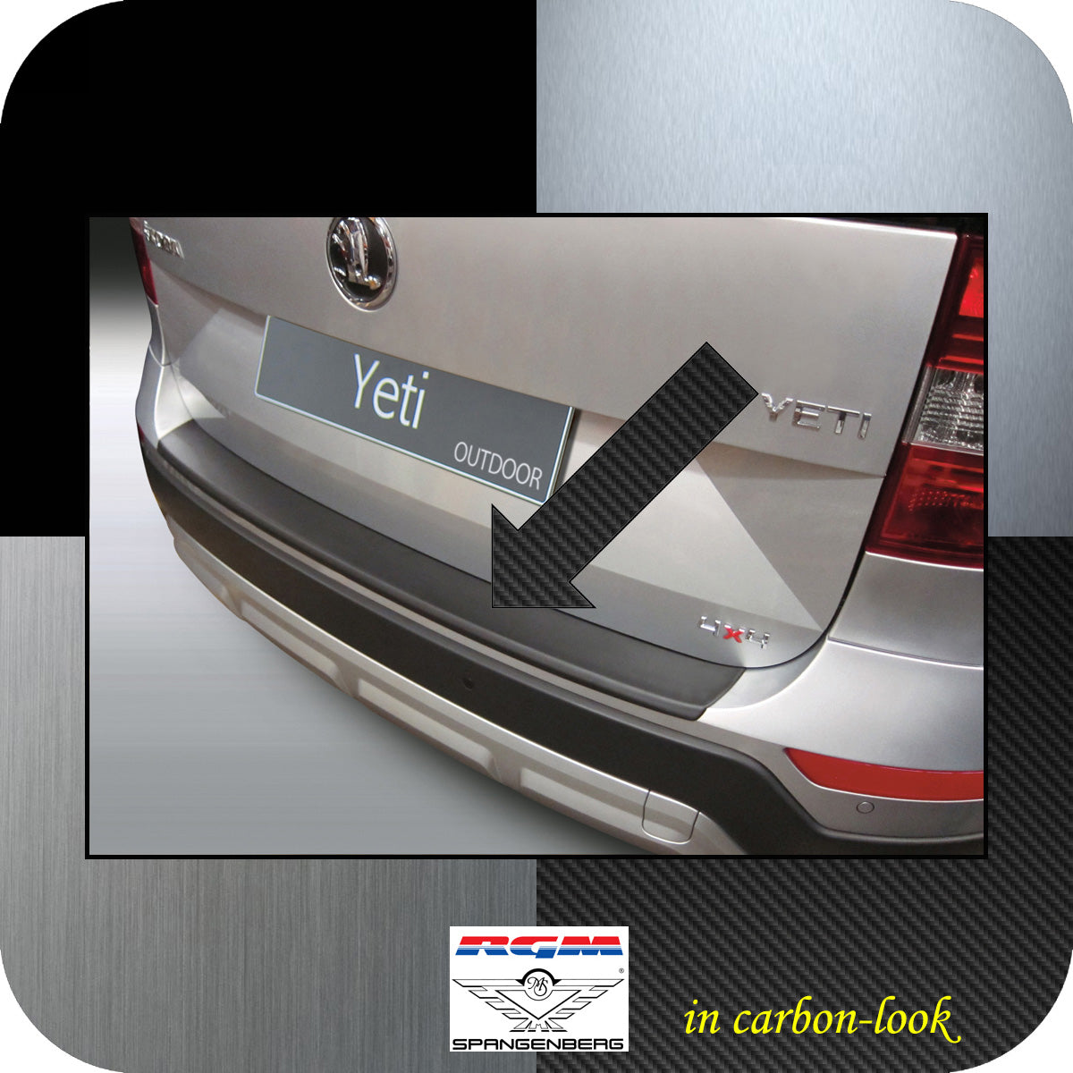Ladekantenschutz Carbon-Look Skoda Yeti 4x4 Outdoor ab Baujahr 2013- 3509722