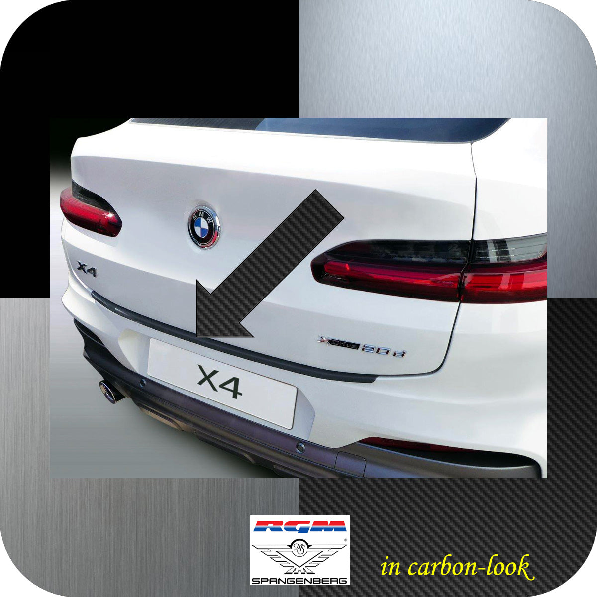 Ladekantenschutz Carbon-Look für BMW X4 auch M Sport SUV Typ G02 04.18- 3509727