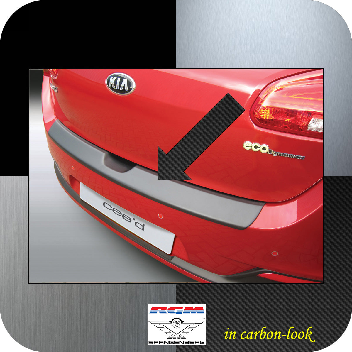Ladekantenschutz Carbon-Look Kia Cee'D II Schrägheck 5-Türer ab 2012- 3509746
