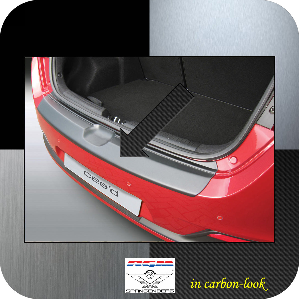 Ladekantenschutz Carbon-Look Kia Cee'D II Schrägheck 5-Türer ab 2012- 3509746