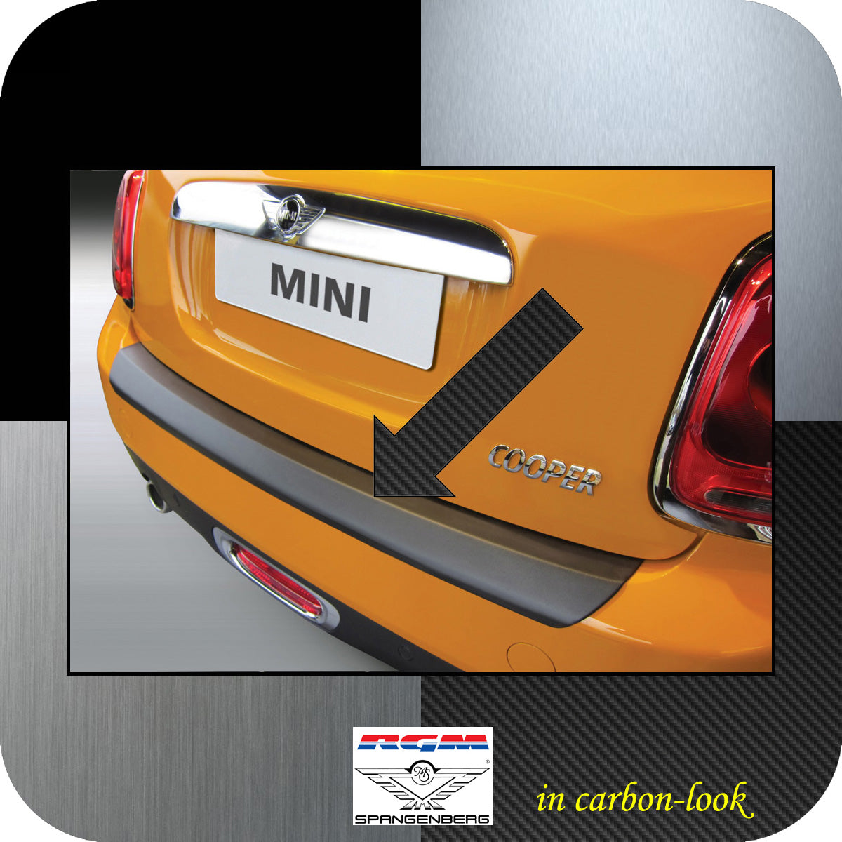 Ladekantenschutz Carbon-Look Mini One und Cooper MK3 III F55 10.14-02.21 3509790