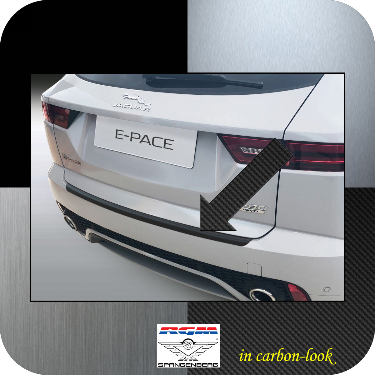 Ladekantenschutz Carbon-Look Jaguar E-Pace X540 SUV ab Baujahr 09.2017- 35097940