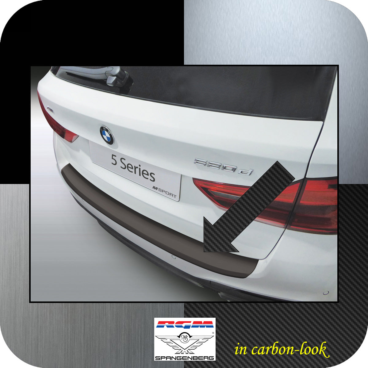 Ladekantenschutz Carbon-Look für BMW 5er Touring G31 M-Style 03.17-06.20 3509813