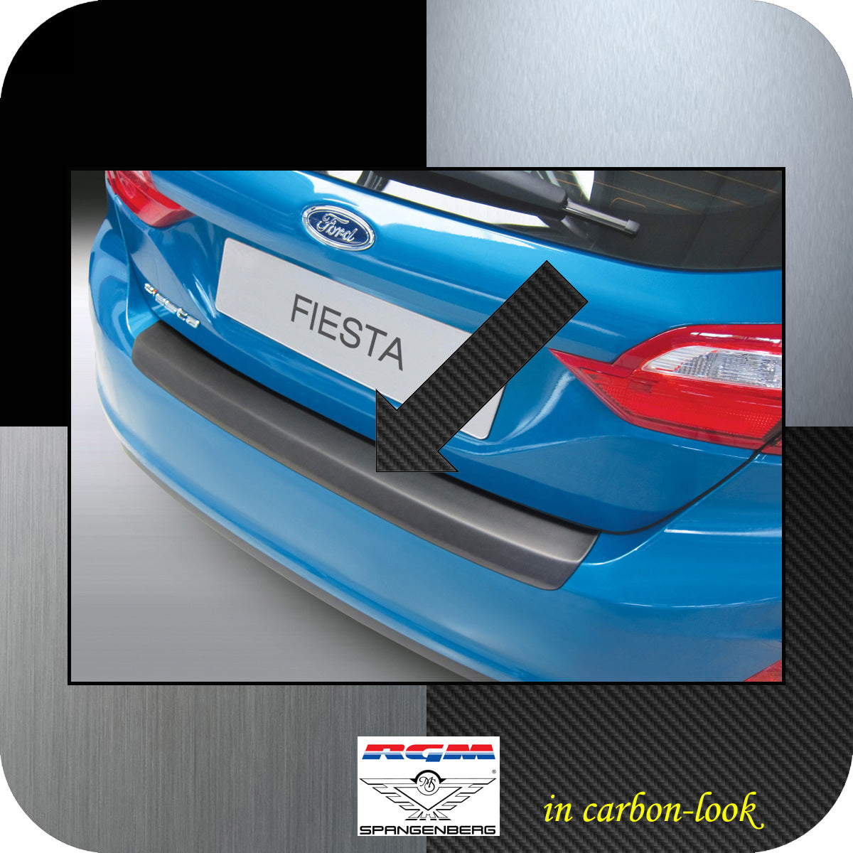 Ladekantenschutz Carbon-Look Ford Fiesta VII Mk8 Schrägheck ab 07.2017- 3509883