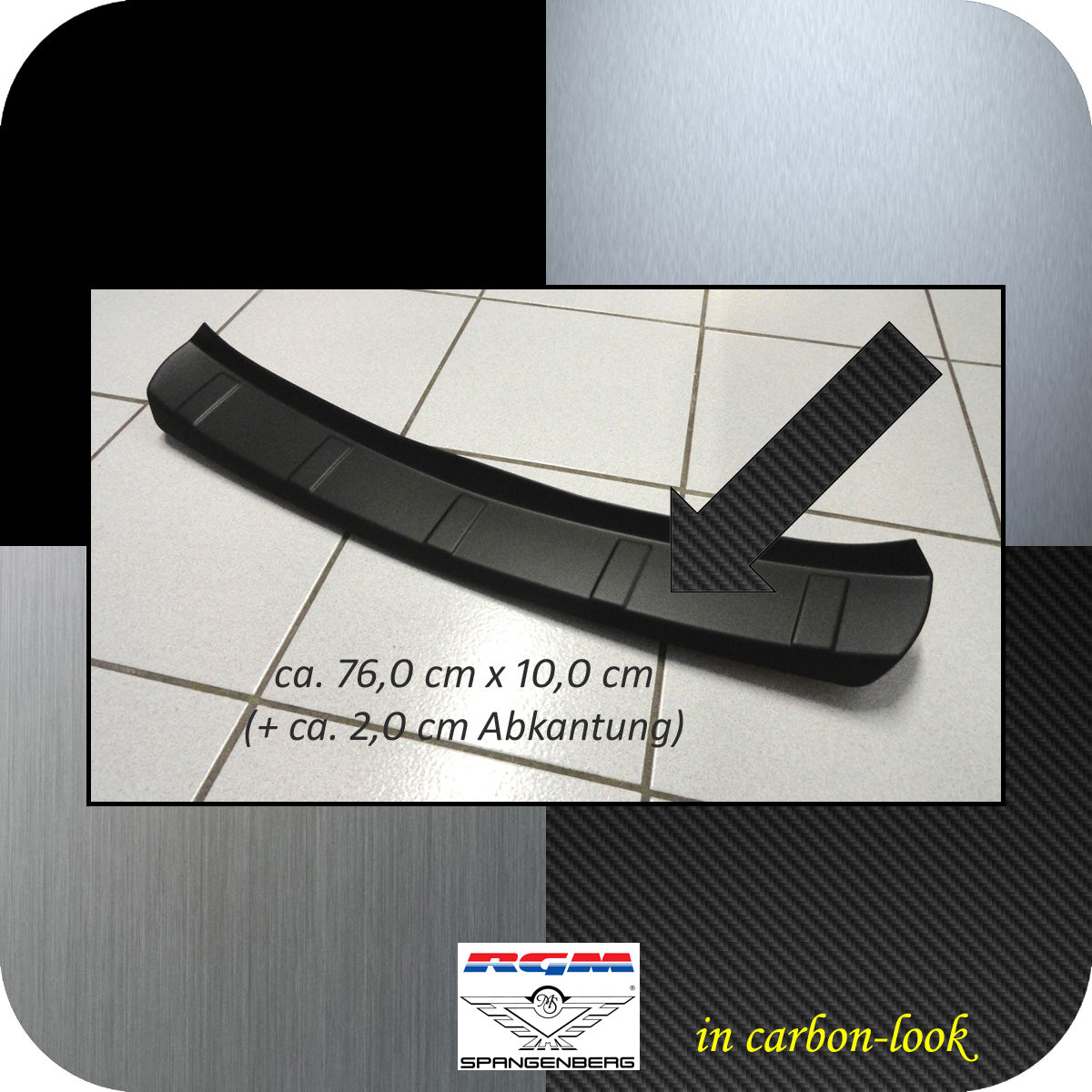 Ladekantenschutz Carbon-Look gerippt Opel Corsa E Schrägheck ab 12.2014- 3509963