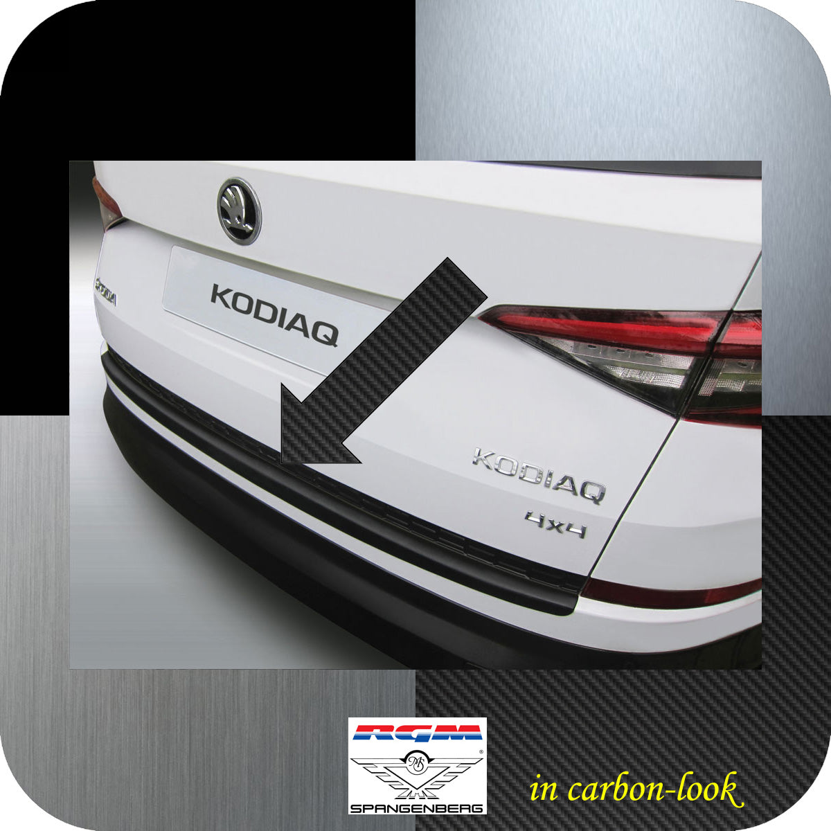 Ladekantenschutz Carbon-Look Skoda Kodiaq SUV vor facelift 3.2017-6.2021 3509968