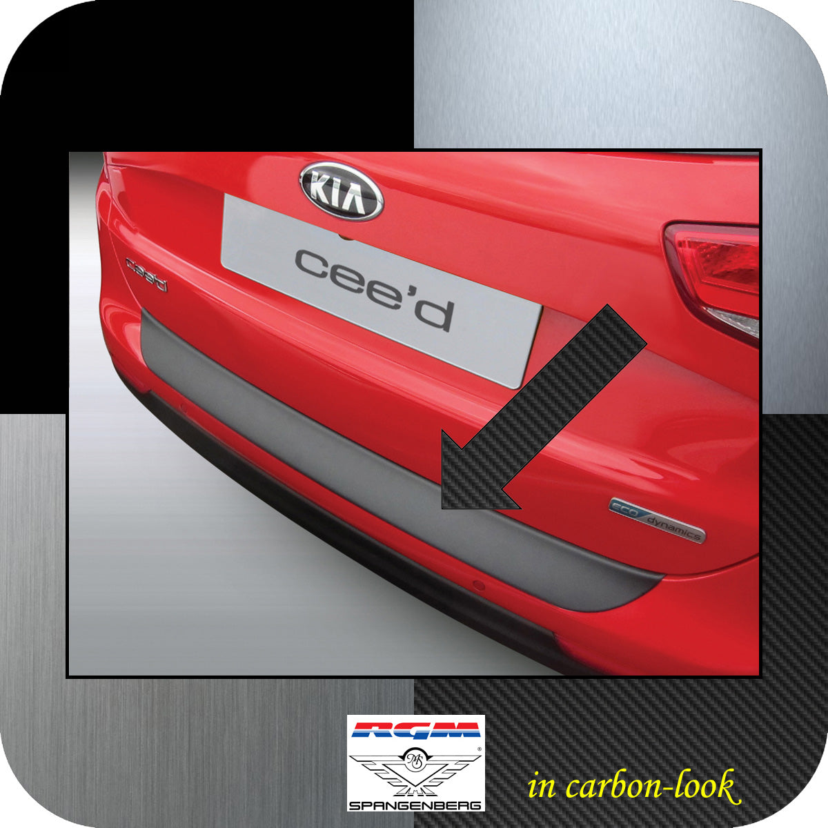 Ladekantenschutz Carbon-Look Kia Cee´d SW Sportswagon Typ JD 09.12-03.18 3509982