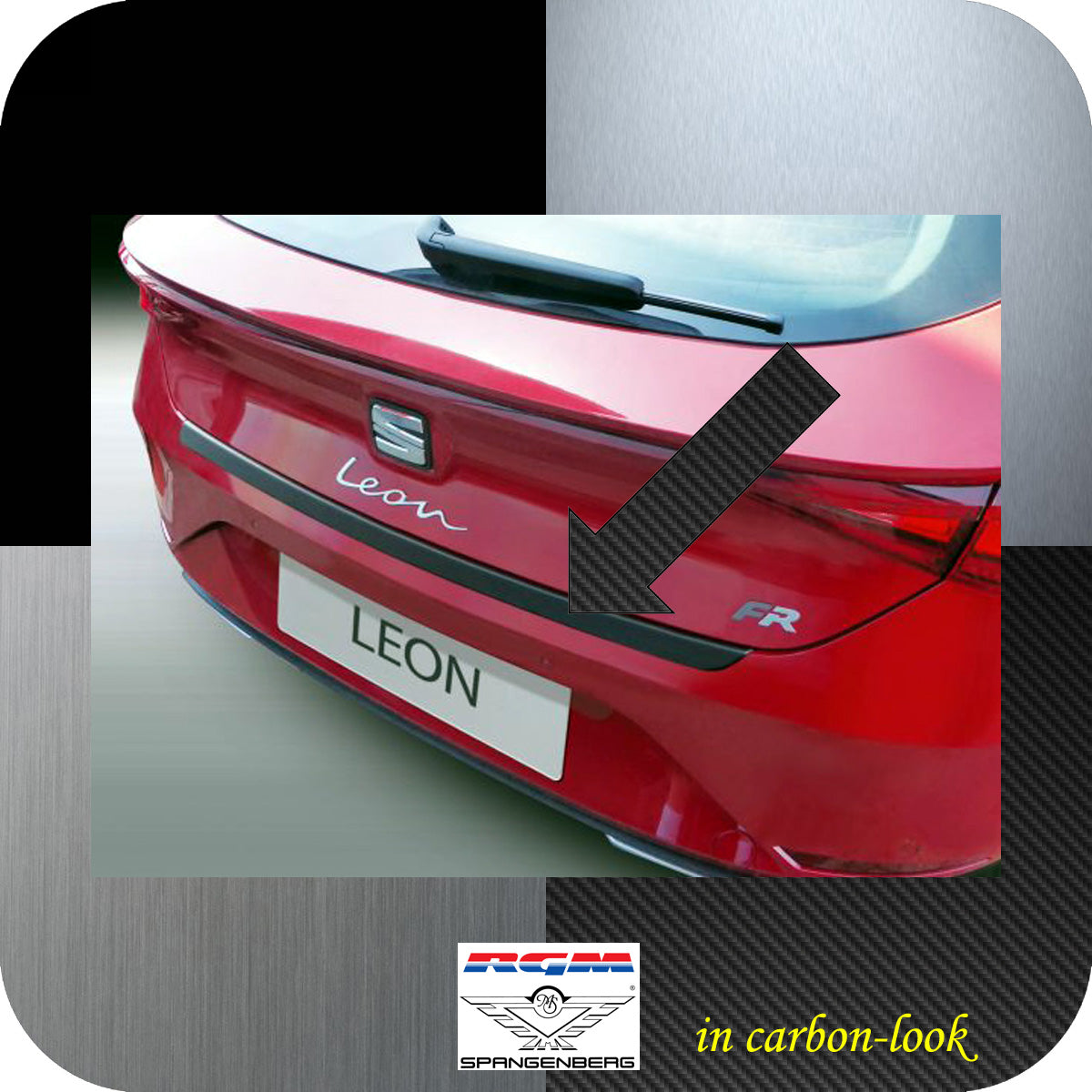 Ladekantenschutz Carbon-Look für Seat Leon IV Typ KL 5-Türer ab 03.2020- 3591311 a