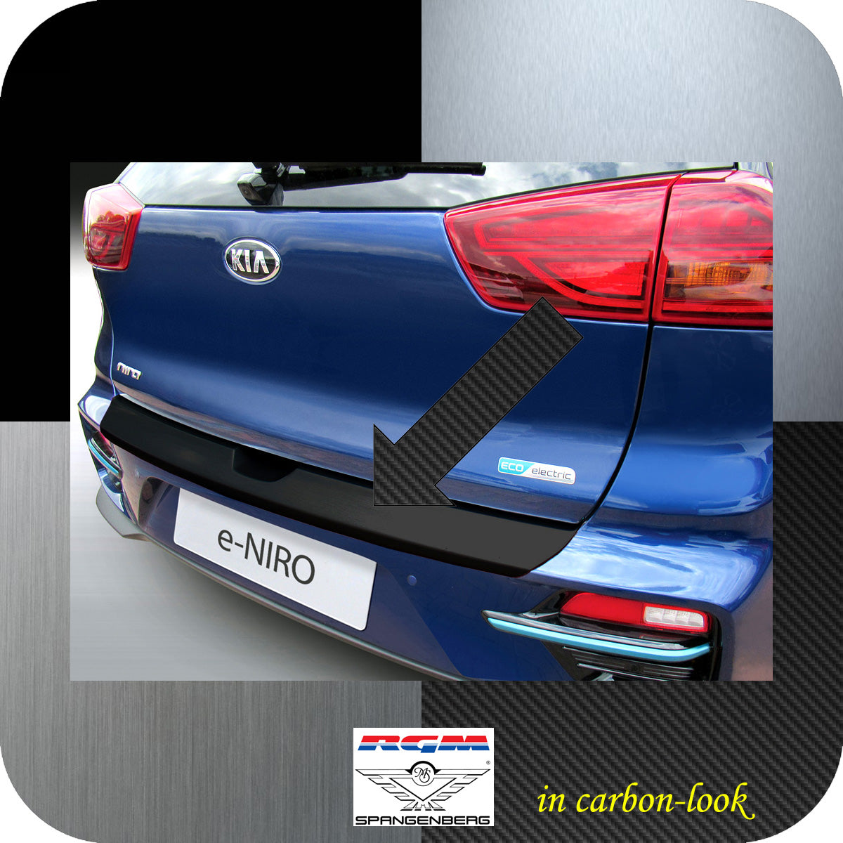 Ladekantenschutz Carbon-Look Kia e-Niro ab 12.2018- NICHT Plug-in Hybrid 3591338 a