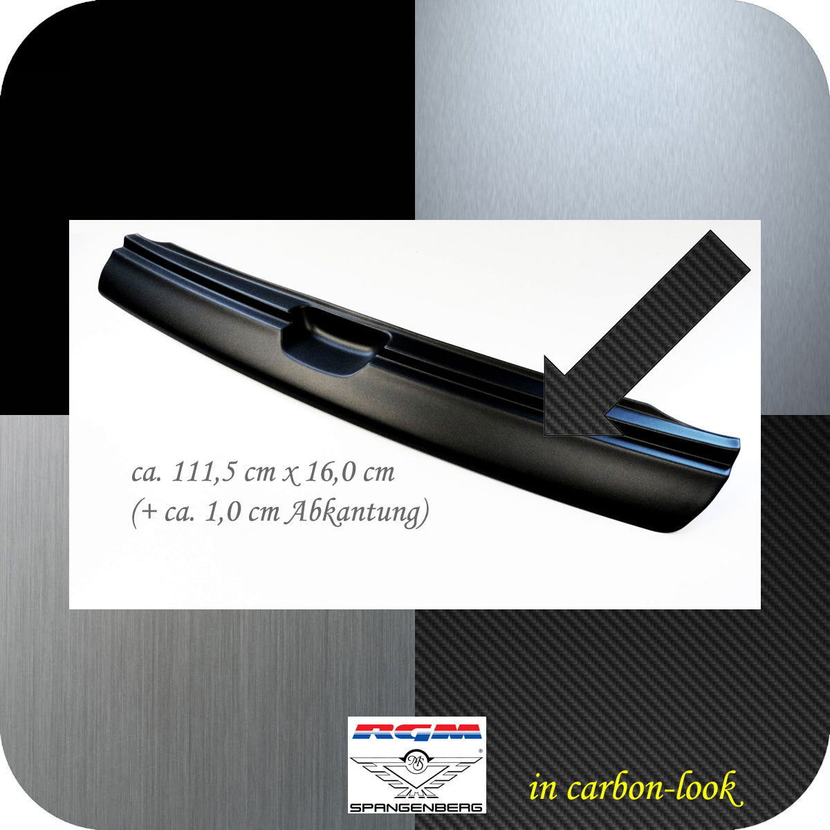 Ladekantenschutz Carbon-Look für Kia Niro Hypbrid ab facelift Bj. 06.2019- 3591340b