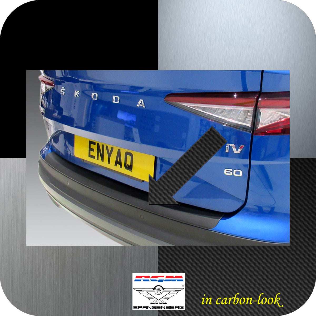 Ladekantenschutz Carbon-Look für Skoda Enyaq SUV ab Baujahr 04.2021- 3591343a