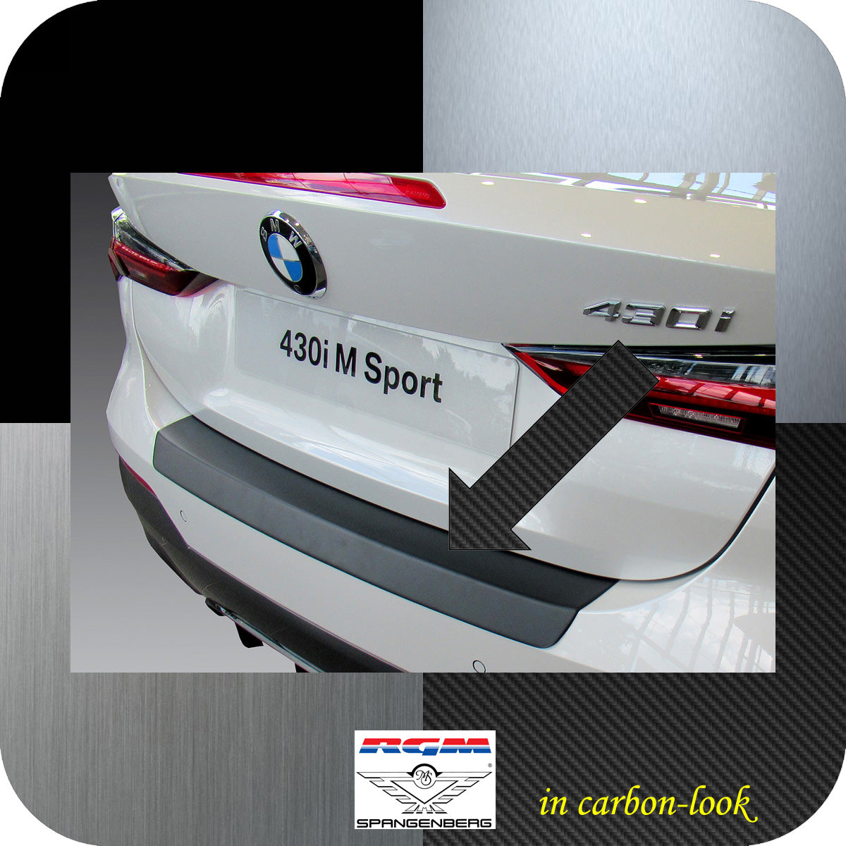 Ladekantenschutz Carbon-Look für BMW 4er Coupe G22 nur M-Style ab 10.2020- 3591350a