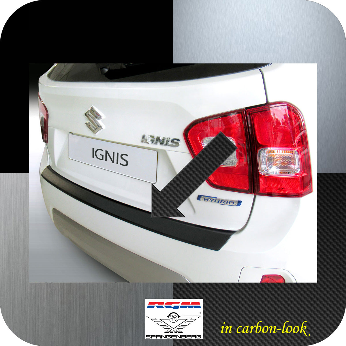 Ladekantenschutz Carbon-Look Suzuki Ignis III 3.Gen Facelift ab 05.2020- 3591353 a
