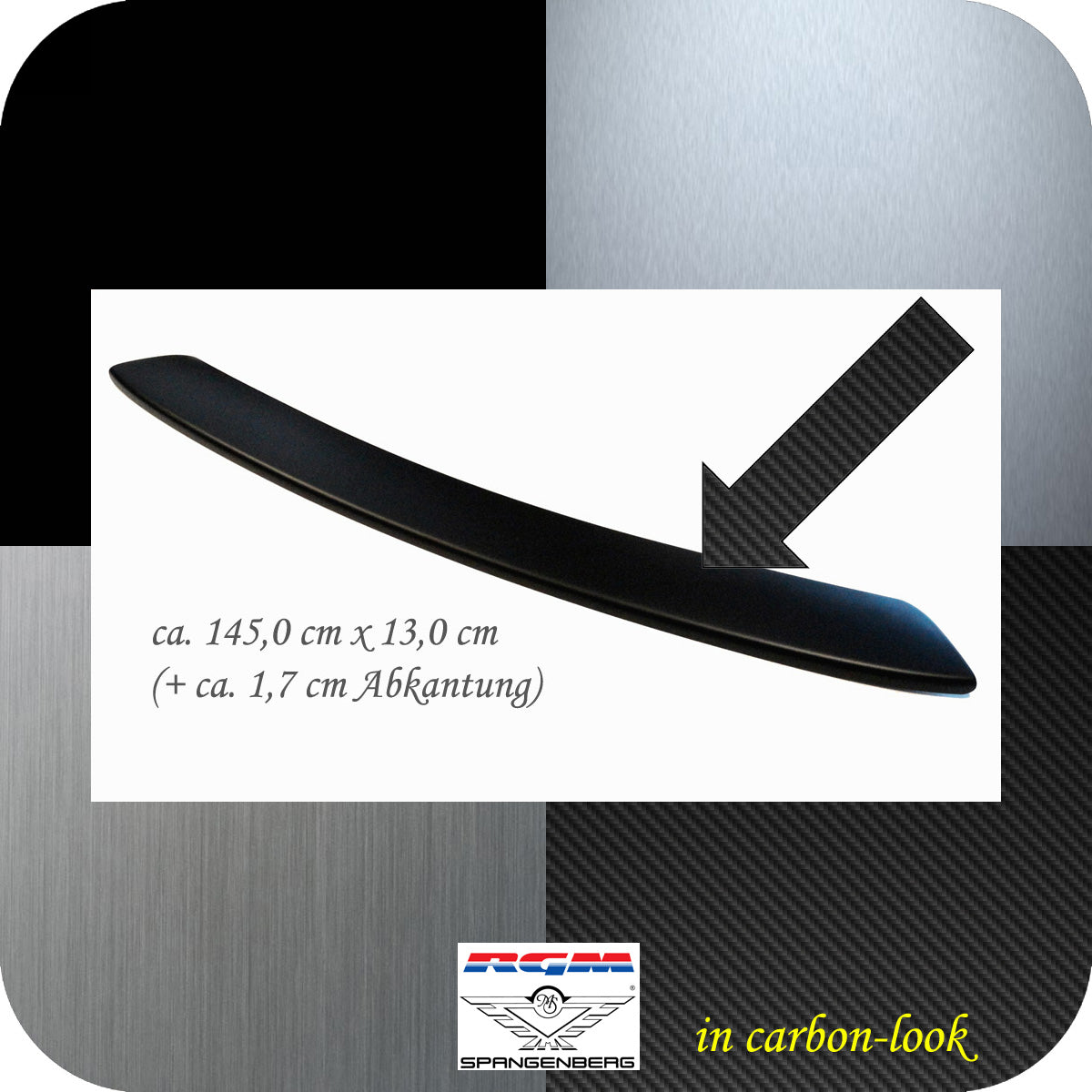 Ladekantenschutz Carbon-Look Opel Vivaro C langer Radstand ab 09.2019- 3591363 b