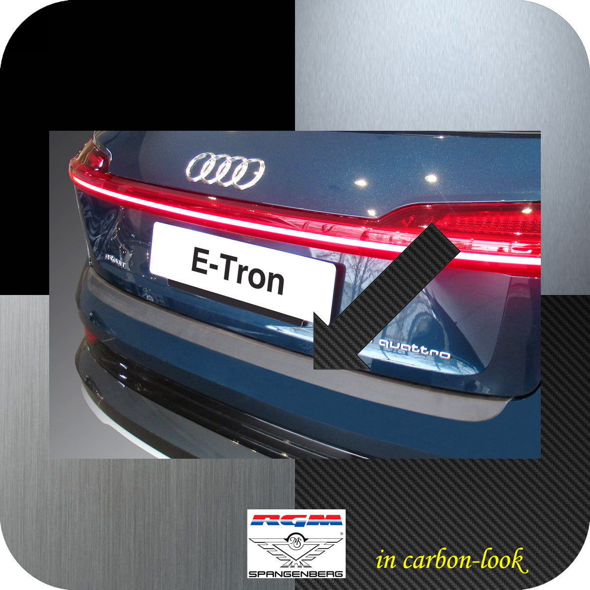 Ladekantenschutz Carbon-Look für Audi E-Tron Sportback & S-Line 03.2019- 3591367 a