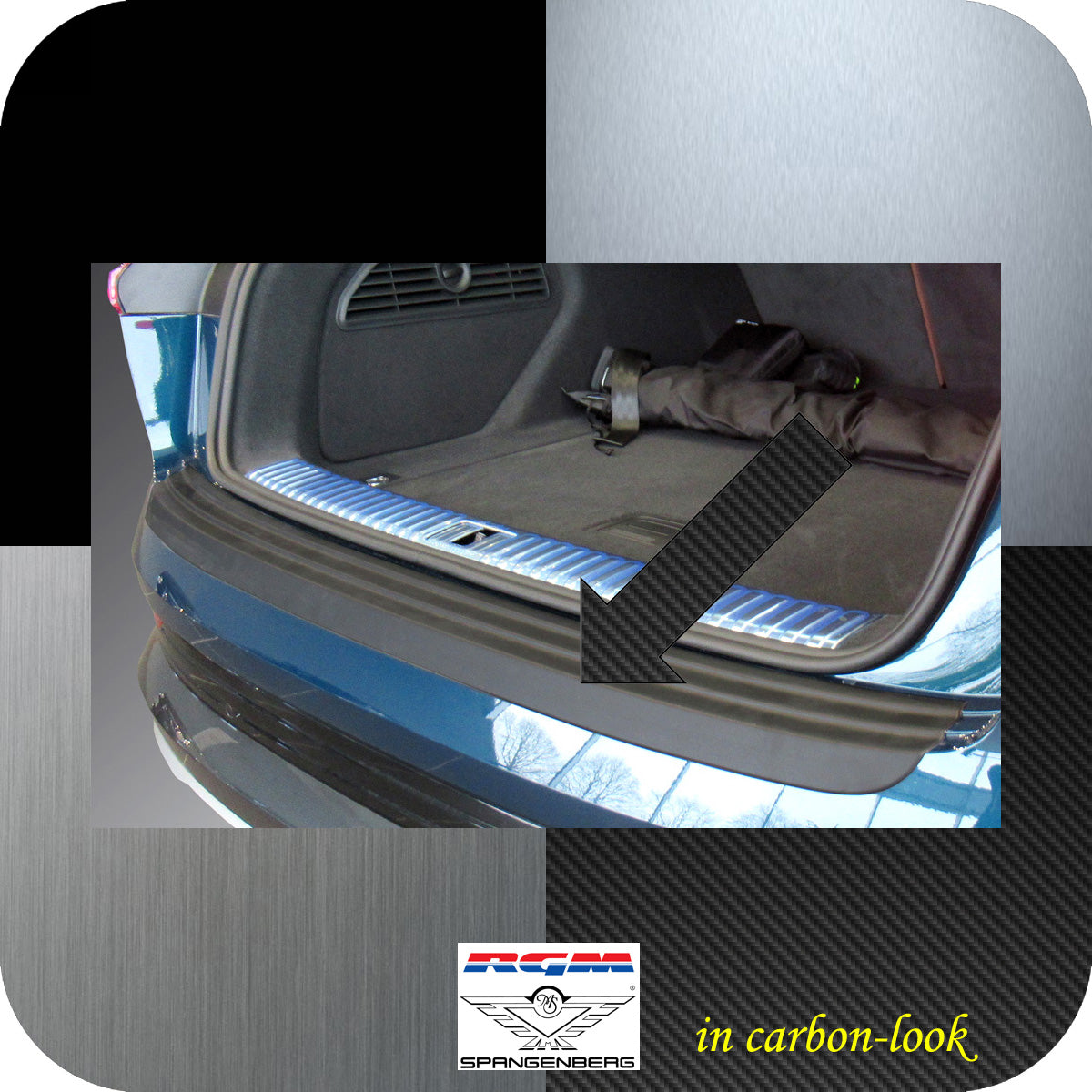 Ladekantenschutz Carbon-Look für Audi E-Tron Sportback & S-Line 03.2019- 3591367 b
