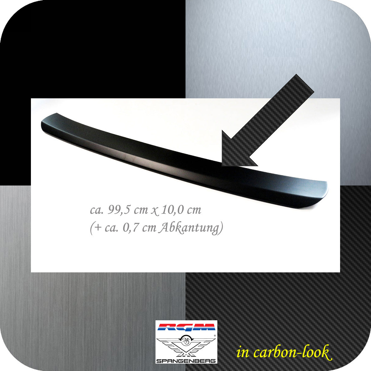 Ladekantenschutz Carbon-Look für VW Polo VI AW 5-Türer facelift 04.2021- 3591368 b