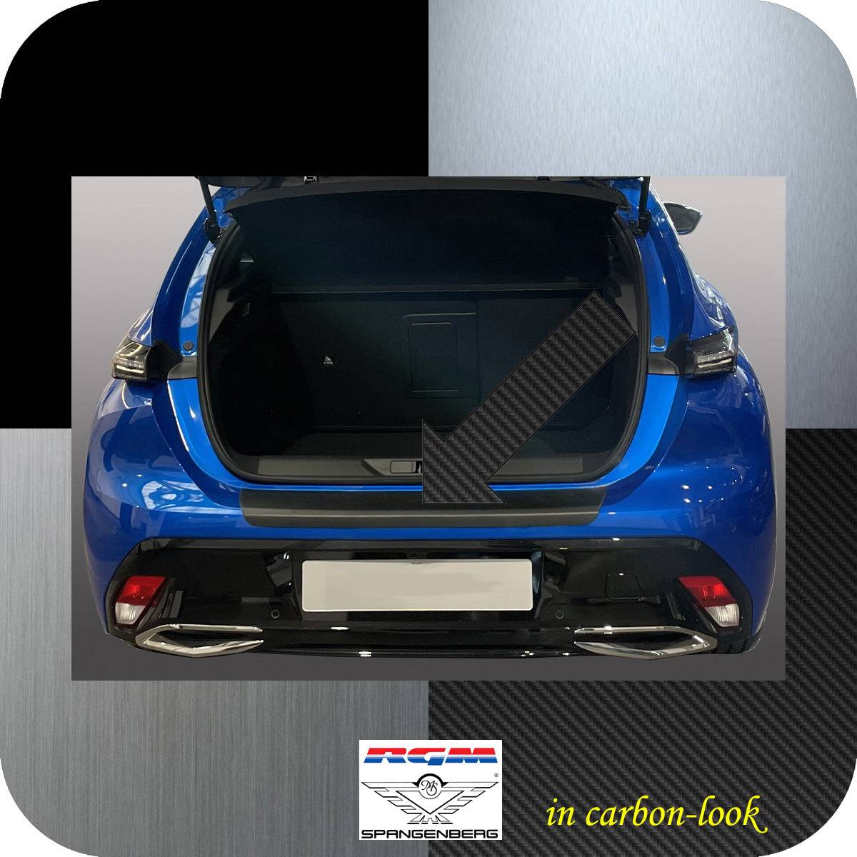 Ladekantenschutz Carbon-Look für Peugeot 308 III Fließheck 5-Türer 2021- 3591377 d