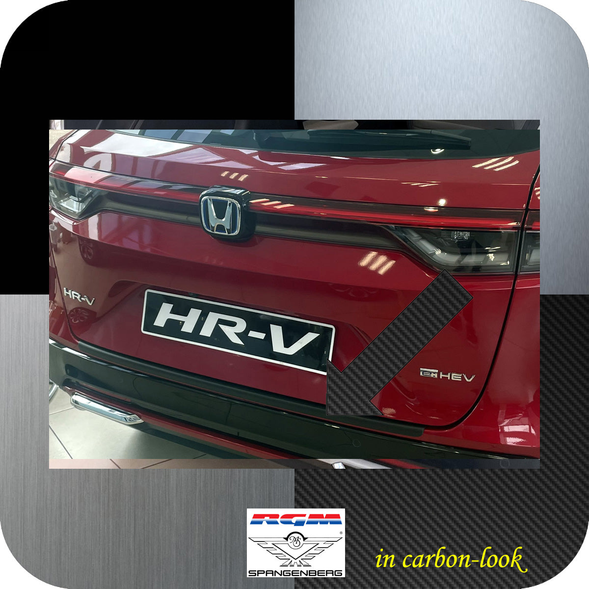 Ladekantenschutz Carbon-Look für Honda HR-V III 3.Generation ab 09.2021- 3591380 a