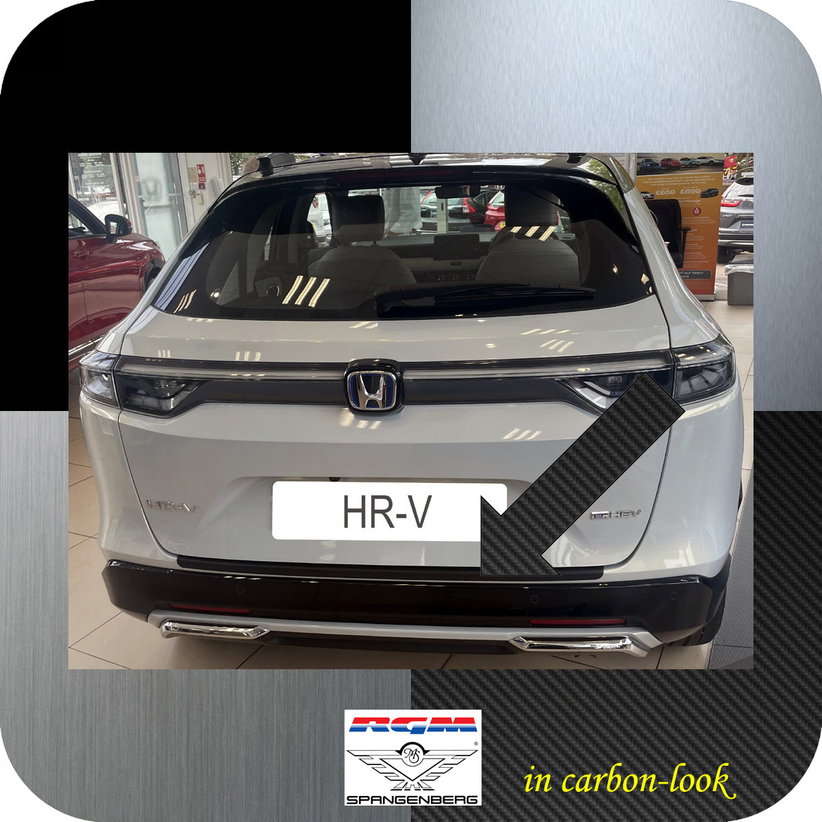 Ladekantenschutz Carbon-Look für Honda HR-V III 3.Generation ab 09.2021- 3591380 d