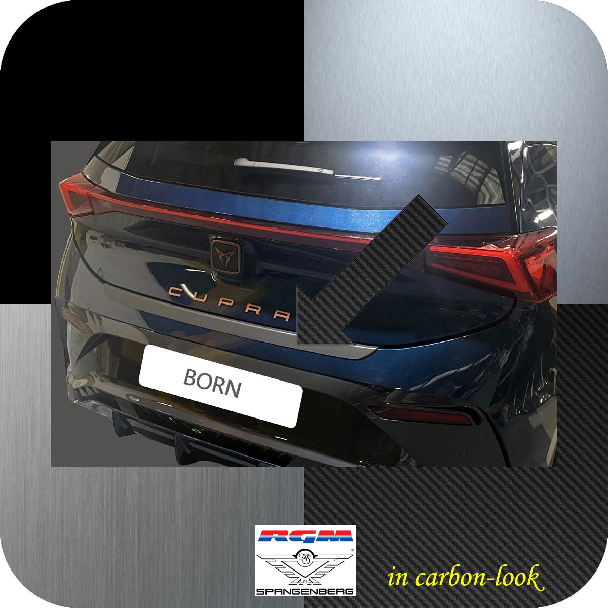 Ladekantenschutz Carbon-Look für Cupra Born ab Baujahr 09.2021- 3591383 a