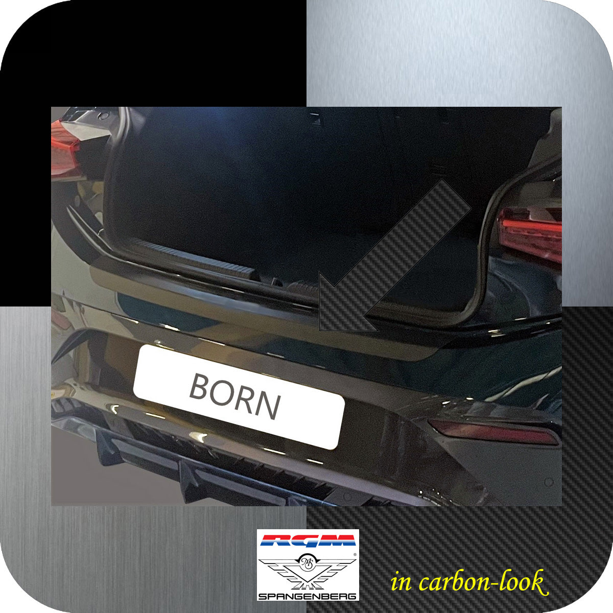 Ladekantenschutz Carbon-Look für Cupra Born ab Baujahr 09.2021- 3591383 b
