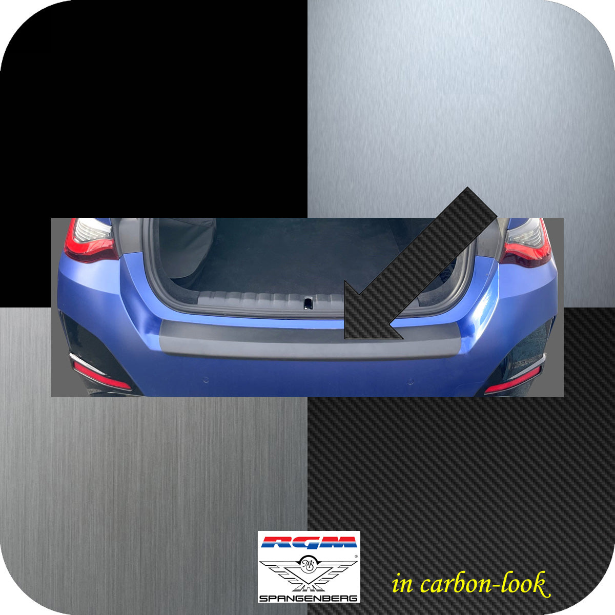 Ladekantenschutz Carbon-Look für BMW i4 M-Style Gran Coupé G26 10.2021- 3591387 c