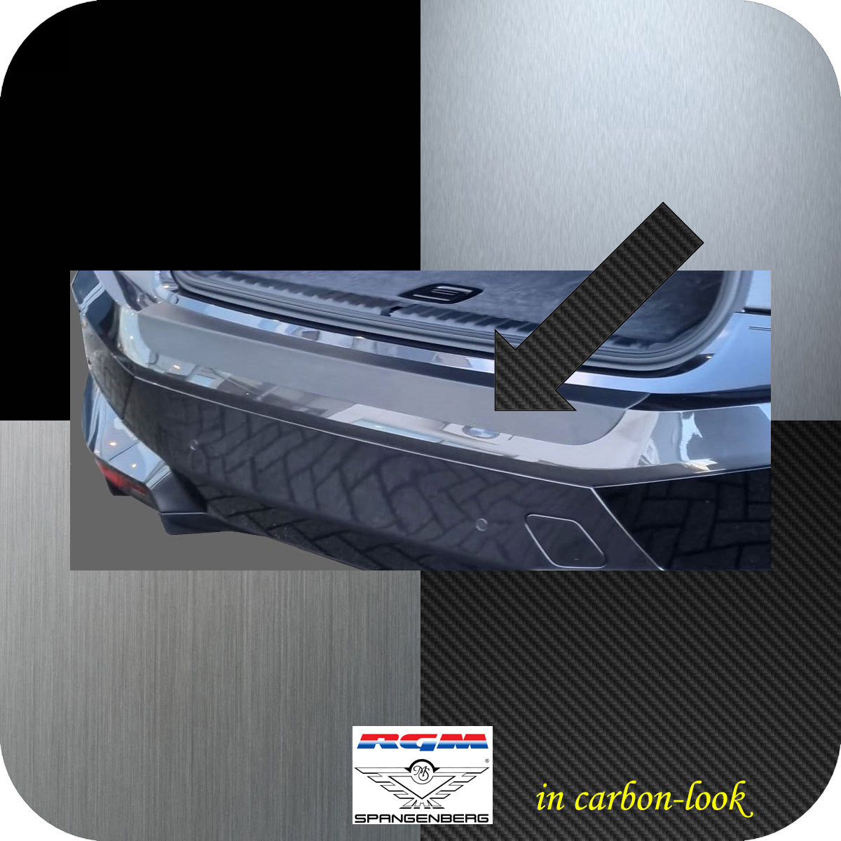 Ladekantenschutz Carbon-Look für BMW iX M-Style SUV Typ i20 ab 07.2021- 3591388 b