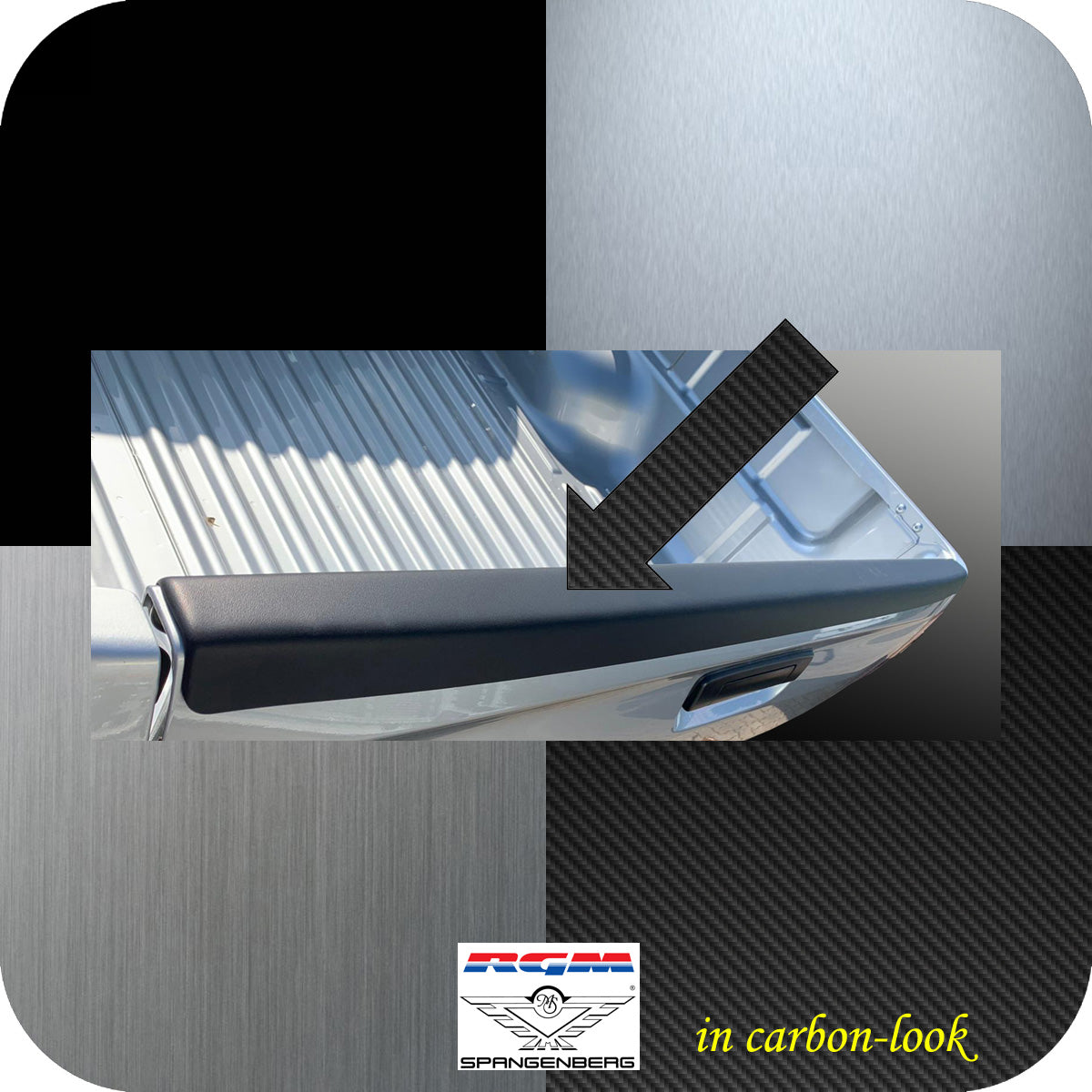 Heckklappen Schutzleiste ABS Carbon-Look Isuzu D Max 2. Gen. ab 06.2012- 3510110 d