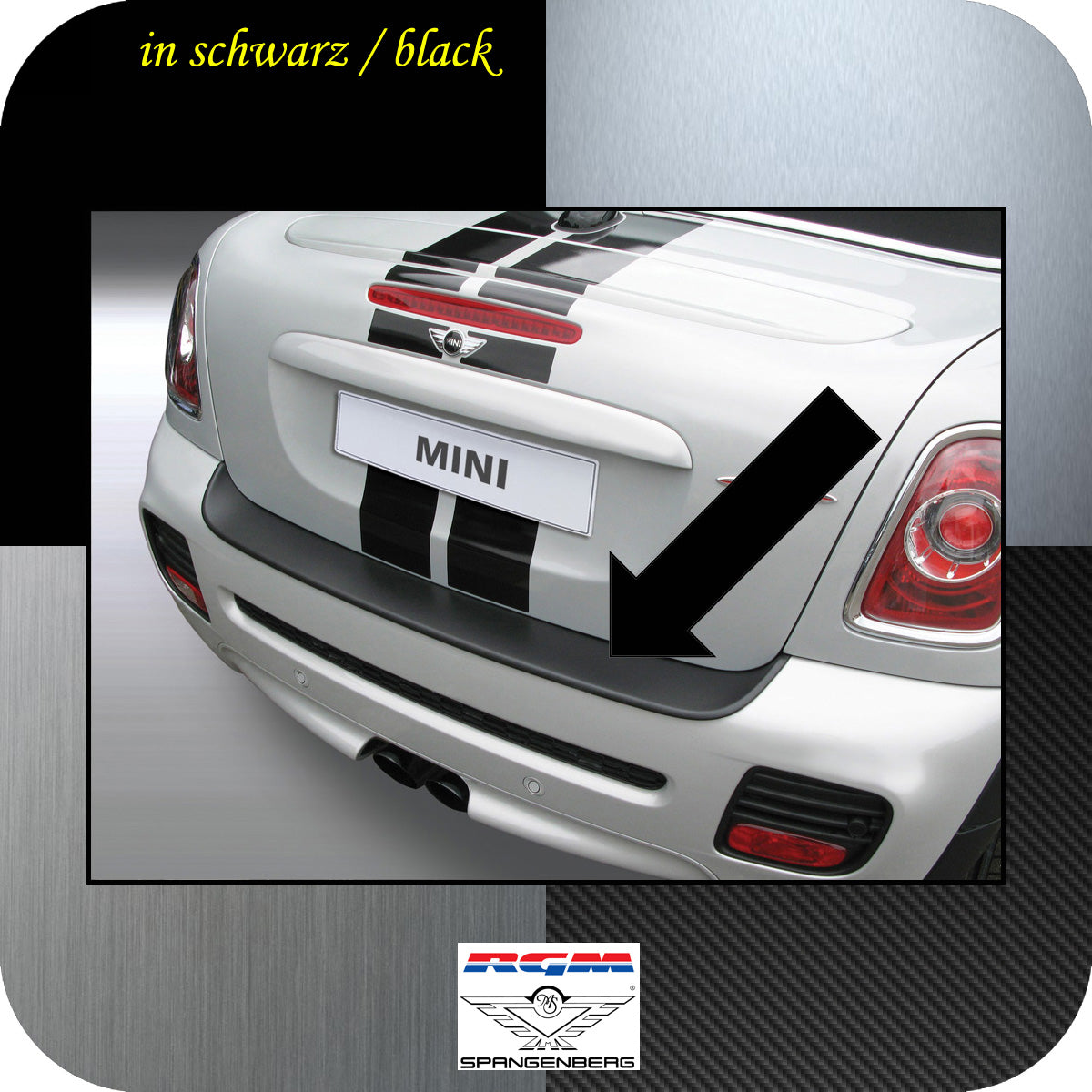 Ladekantenschutz schwarz Mini BMW One und Cooper MK2 II R56 2006-13 3500102