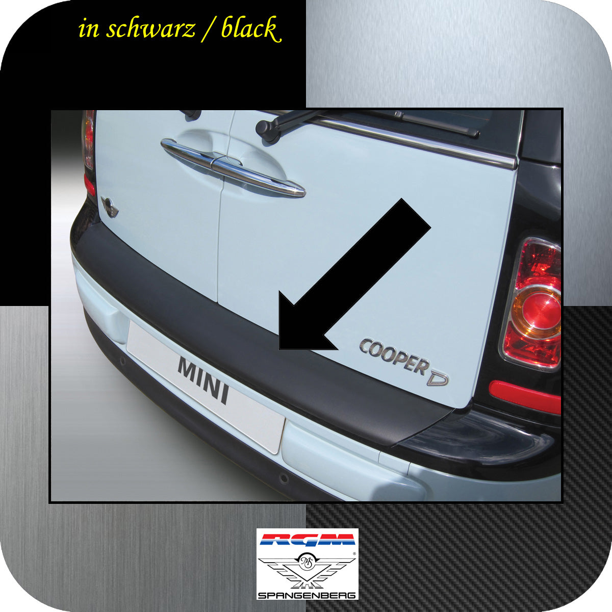 Ladekantenschutz schwarz Mini BMW Clubman I R55 Kombi Bj 2007-2015 3500103
