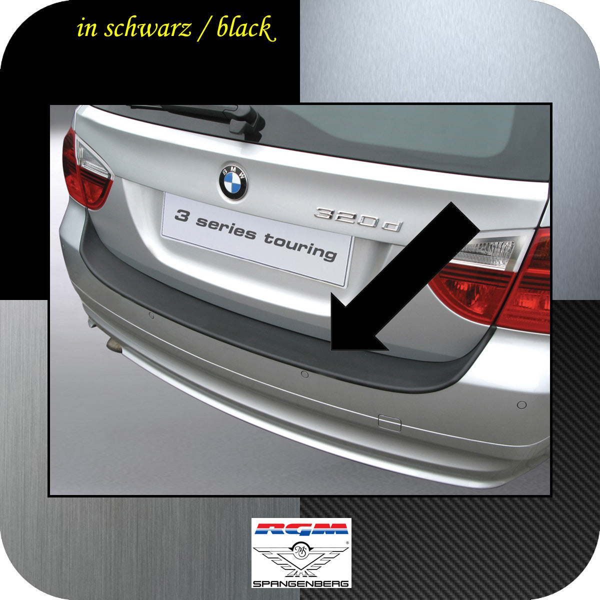 Ladekantenschutz schwarz BMW 3er E91 Touring vor facelift 2005-2008 3500107